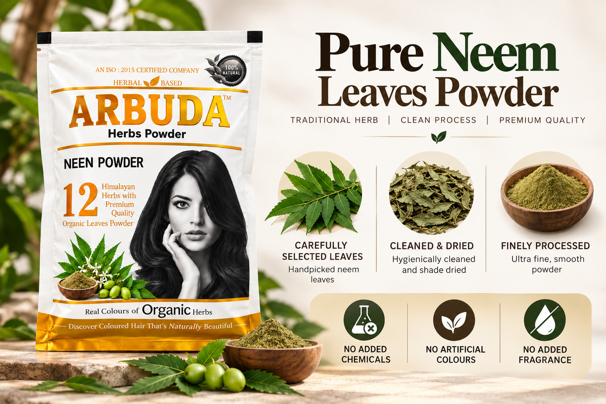 Arbuda Neem Powder 50g – Natural Neem Leaf Powder for Hair Mask & Face Pack