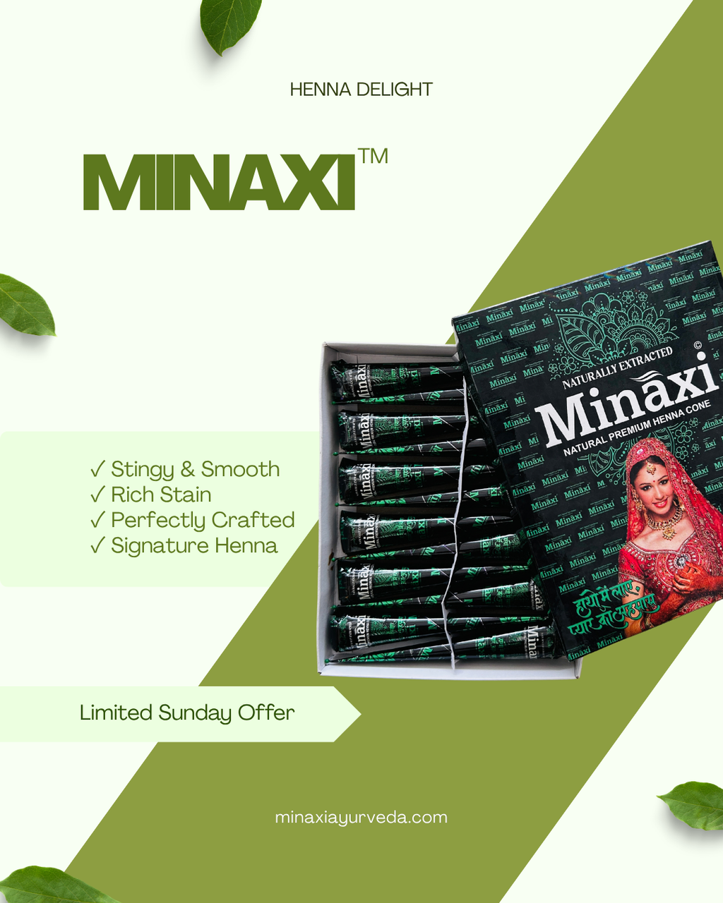 Minaxi Mehandi Cones | Pack of 12pcs
