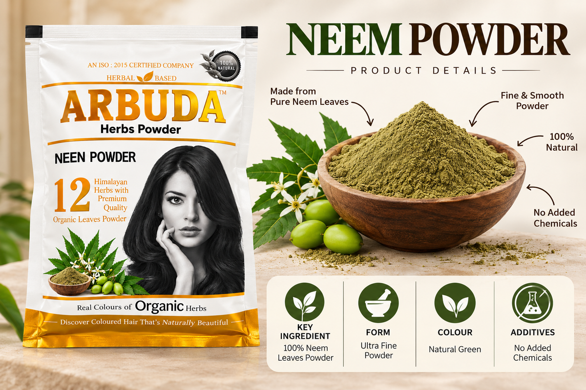 Arbuda Neem Powder 50g – Natural Neem Leaf Powder for Hair Mask & Face Pack