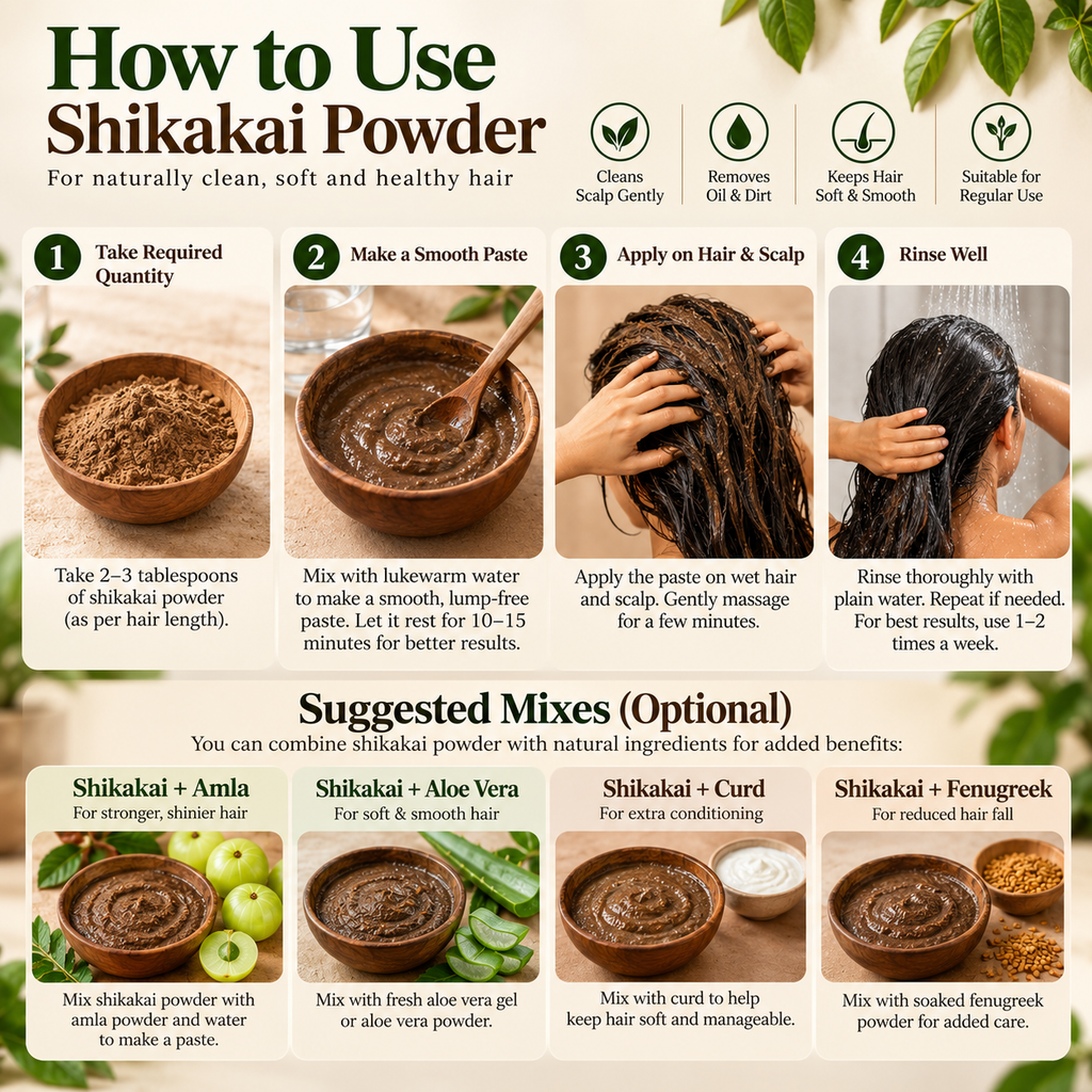Arbuda Shikakai Powder 50g – Natural Herbal Hair Cleanser Powder